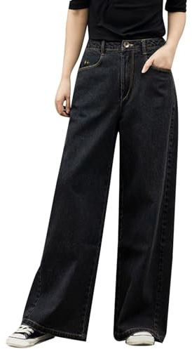 Damen Winter Hose, Thermo Leggings Damen Jeans Winter Lang Denim Thermo Jeans Warm Fleece Gefüttert Winterhose High Waist Verdickte Thermohose Straight Stretch Thermojeans Thermohosen