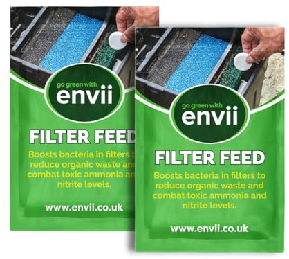 Envii Filter Feed – Pond Filter Starter Bacteria Treatment, Boosts Beneficial Bacteria Activity, Safe for All Fish & Wildlife – Treats 40,000 Litres