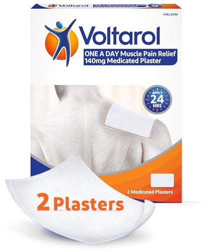 Voltarol One a Day Muscle Pain Relief Medicated Plaster Patches, 2 Pack
