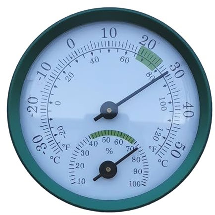 TOWARDSNAN Vielseitige 57 Mm Gold Aluminium Thermohygrometer Präzise Und Luftfeuchtigkeitsmessung