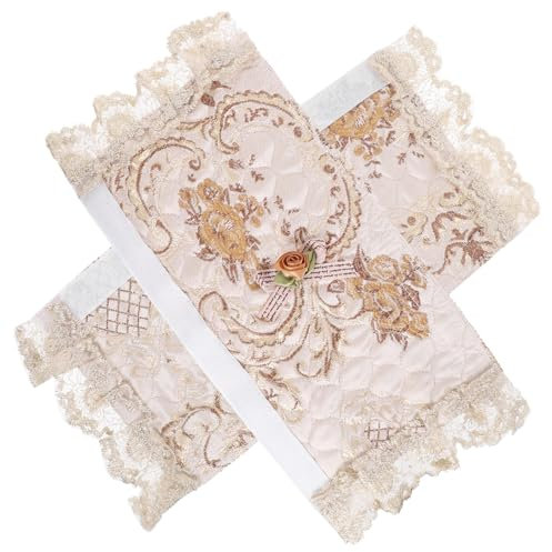 Veemoon 1Paio Coperture Protettive per Frigorifero Rosa con Ricami Decorazioni Eleganti per Elettrodomestici Facile da Installare e Lavabile