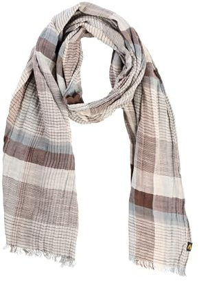 camel active Herren Multicolour Webschal | Multicolour Webschal aus Baumwoll-Twill mit vielfältiger Tragemöglichkeit für Freizeit und Alltag