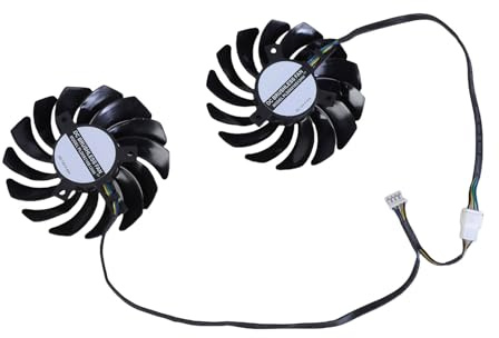 jiingekk 2 ventiladores de refrigeración para tarjetas gráficas GTX1660S de 85 mm, 4 pines, PLD09210B12HH, accesorios de repuesto para PC para juegos