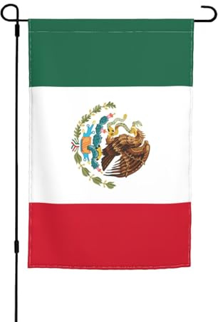 Drapeau du Mexique - 30,5 x 45,7 cm - Pour porche - Toutes saisons - Pour extérieur - Décoration de cour