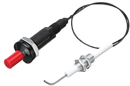 predolo Botón Pulsador Piezoeléctrico de Cerámica de 30 Cm de Largo, Fácil de Usar con Cerámica para Cocinar Al Aire Libre, Acampar Y Hacer Barbacoas.