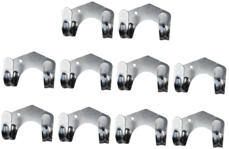 Hemobllo 10 pièces Crochet Fer Robuste avec Vis Support Mural Jardin pour Tuyau Arrosage et Outils Résistant Corrosion Installation Facile