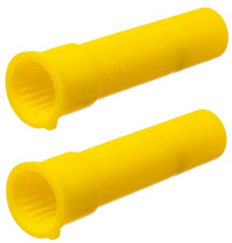 2x Ölmessstab Öltrichter Ölpeilstab Ölmessbehälter Motorölmessstab Motoröltrichter Gelb Kompatibel mit Volkswagen Touareg Transporter T5 Caravelle Mk5 (2003–2010) 070115629K 070115629G