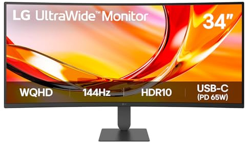 Lg Electronics Monitor Pc 86,4 Cm [34] 3440 X 1440 Pixel Ultrawide Quad Hd Lcd Nero (34in Ultrawide Qhd Curved Usb - 21:09 Uwqhd [3440x1440] 300ms)
