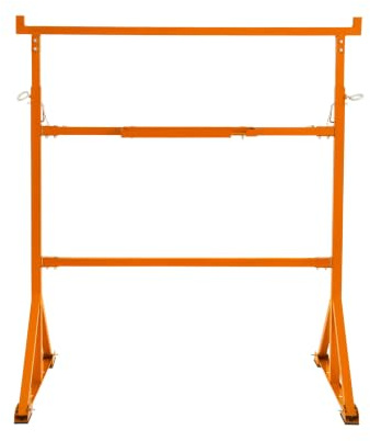 Justerbar Byggbock 200 kg – Kraftig Arbetsbock i Stål med Verktygsbricka & S-Krokar | Stabilt Hopfällbart Sågbock för Bygge, Verkstad & Renovering