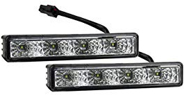AutoStyle Satz Universal-Tagfahrleuchten (TFL) - 4W Cree LED - 125x24x33mm | inkl. E-Prüfzeichen