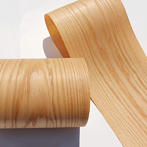 Aibote 8x99(20CMx250CM;0,25mm Dicke)Natürliche Rote Eiche Holzfurnier (Taschenbuch) Möbel Restaurierungsblätter für Lautsprecher Vitrinen Schränke Tischregale Küche (A)
