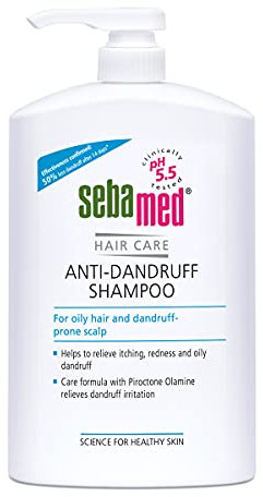 Sebamed Anti-Dandruff Shampoo | 1L Pump Bottle | Reduces Dandruff | Relieves Irritation, Dry Scalp & Itching