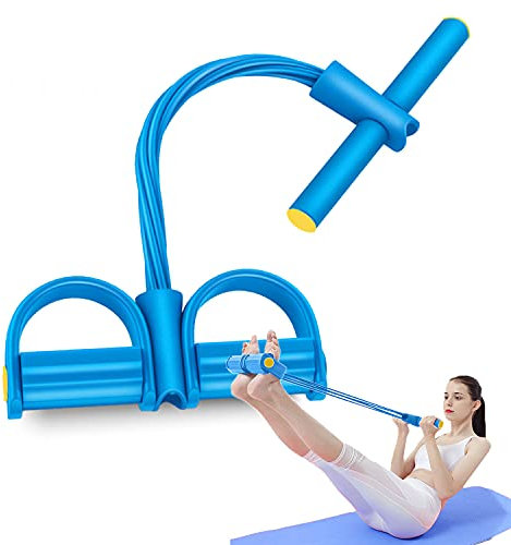 Situp Band Pedal Widerstandsband mit Griff Elastisch Multifunktional Bauchweg Fitness Training Assist Pull Up Gurt für Taille Bauch Arm Bein Yoga Pilates Werkzeug