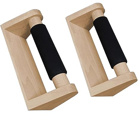 Liegestützgriffe aus Holz für den Boden, leichte Liegestützstangen, Krafttrainingsgeräte, Muskeltraining für Männer und Frauen, 2 Stück (Größe: 25 x 10,5 x 4,17 cm)