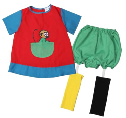 Pippi Langstrumpf Kostüm für Mädchen – Karneval Kostüm für Kinder, Faschingskostüme, Kinderkostüme, Halloween Kostüm – Kinderkleid für Kinder von 4 bis 6 Jahre