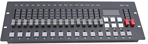 DMX-Controller,Lichtmischpult,DMX-Konsole, Premium DMX-Bühnenbeleuchtungssteuerungsprogramm,Einfache Lichtkonsole für Bühnen- und DJ-Beleuchtung,Einfach zu bedienen (256CH)