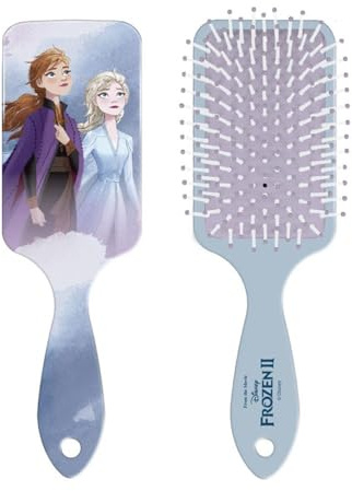 Disney Frozen, spazzola districante per capelli, design rettangolare carino e funzionale, per tutti i tipi di capelli, delicata sui nodi, per bambini e adulti