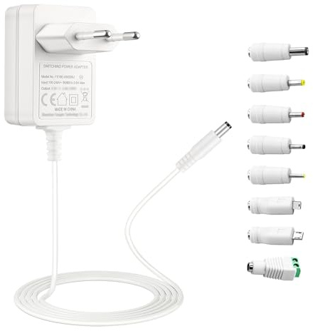 5V 2A Netzteil Universal AC220V 230V zu DC5V 0,5A 1A 1,5A Leistungstreiber, Adapter 5,5mm mit 8 Stecker Konverter Wechselrichter Ladegerät Transformator Ladegerät für Tablet USB HUB Kamera (DC5V~2A)