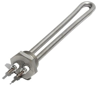 KAYOUDE 1 Zoll BSP/DN25 Niederspannung 12V/24V/48V Tauchsieder 304SUS Elektrisches Heizelement for Solarwarmwasserbereiter 300W/600W(BSP 12V,300W 200mm)
