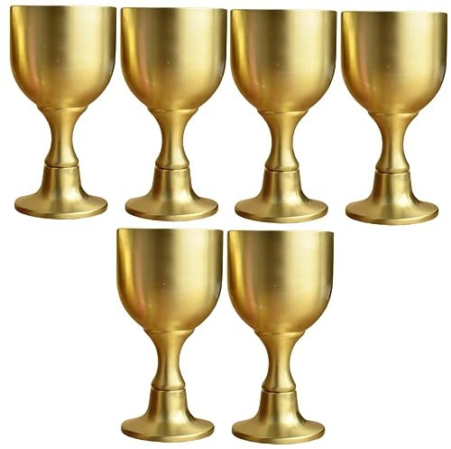 OKUMEYR 6pezzi Rame Goblet Per Matrimoni e Celebrazioni Tazze Retro Per e Facile