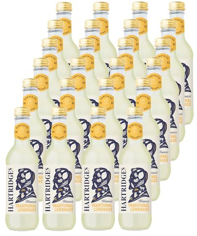 Hartridges | Lemonade Natural Lemon Drink | 24 x 330ml | Traditional Lemonade is a zesty and refreshing sparkling drink, expertly crafted to deliver natural citrus flavour with a.