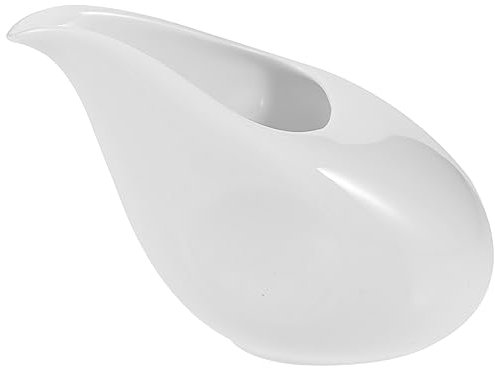 Alipis Japanese Style Ceramic Milk Pitcher Gravy Boat Sauce Cup Jug Spout for Restaurant Condiment Bowls for Milk Jug Lid and Needs