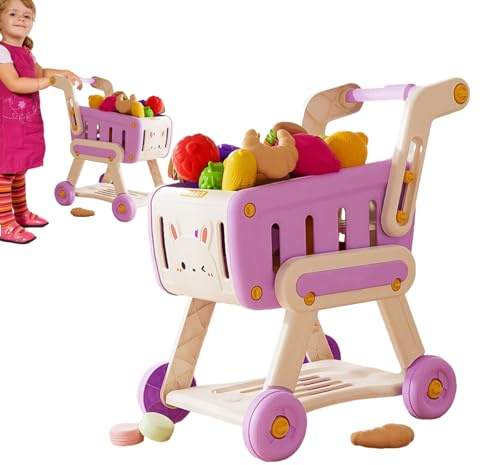 Toy Grocery Cart - Feat Shopping Set, Kids Trolley Game, Miniature Supermarket Kit | Interactive Collection, Colorful Playhouse Accessory Pack, reg Shopping Fun