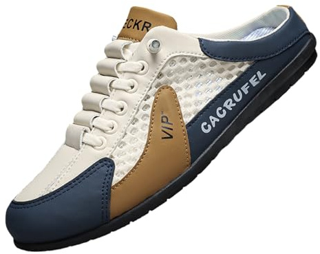 Kraftpaid Uomo Backless Sneakers,Mules Sneakers da Uomo,Scarpe da Ginnastica da Uomo con Schiena Scoperta,Pantofole Sportive Slip-On Estive,Comode,Traspiranti,Leggero,per Interni Ed Esterni