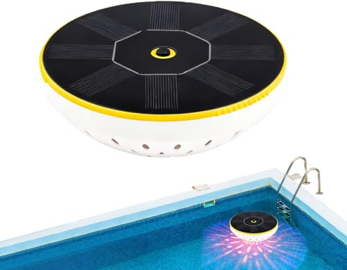 Generico Luci Galleggianti Per Laghetto – LED Rotondo 14x6 Cm, Sfera In PP, Illuminazione Multicolore A Risparmio Energetico Con Lunga Durata | Lampada Solare Per Giardino A Bordo Piscina, Spia