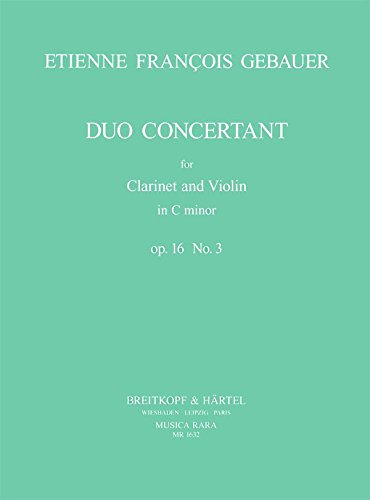Duo Concertant c-moll op. 16 Nr. 3 für Klarinette, Violine (MR 1632)