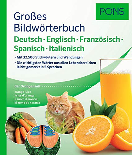 PONS Großes Bildwörterbuch Deutsch-Englisch-Französisch-Spanisch-Italienisch: Die wichtigsten Wörter aus allen Lebensbereichen leicht gemerkt in 5 Sprachen (PONS Bildwörterbuch)