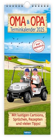 Trötsch Maxi-Streifenkalender Oma und Opa Terminkalender 2025: Wandkalender