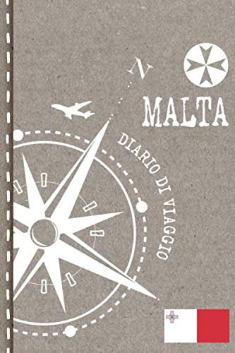 Malta Diario di Viaggio: Journal dotted A5 per Scrivere Appunti, Disegnare, Ricordi, Quaderno da Disegno, Dot Grid Giornalino, Bucket List – Libro Attività per Viaggi e Vacanze Viaggiatore