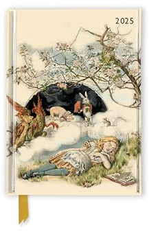 John Tenniel – Alice im Wunderland – Schlafende Alice – Taschenkalender 2025: Original Flame Tree Publishing-Pocket Diary [Taschenkalender]