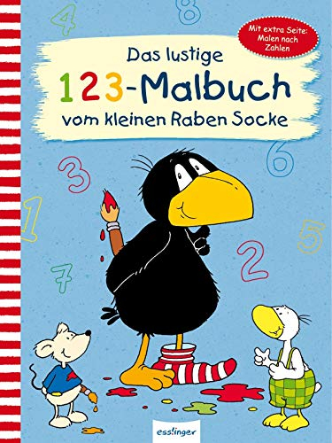 Der kleine Rabe Socke: Das lustige 1 2 3 – Malbuch vom kleinen Raben Socke: Mit extra Seite Malen nach Zahlen