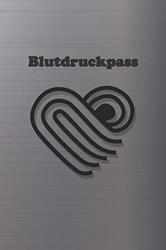 Blutdruckpass: Platz für 2000 Messungen | ca. DIN A5 | unkompliziert, übersichtlich, klein und handlich | Blutdrucktagebuch zum Ausfüllen von Datum, Uhrzeit, Blutdruck und Puls. (Herz gestreift)