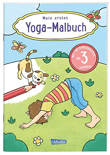 Mein erstes Yoga-Malbuch: Mal- und Bewegungsspaß ab 3 Jahren | Mit 10 Yoga-Übungen, einfachen Mandalas zum Ausmalen und Übersichts-Poster