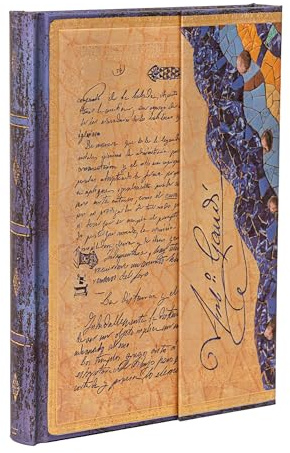Gaudi, The Manuscript of Reus (Embellished Manuscripts Collection) Midi Lined Hardback Journal (Elastic Band Closure): Hardcover mit Klappumschlag