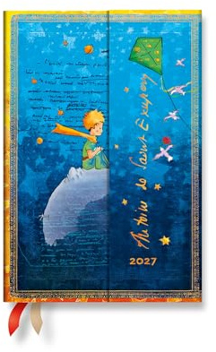 2027 Saint-Exupéry, The Little Prince (Embellished Manuscripts Collection) Mini 12-Month Hardcover Dayplanner (Elastic Band Closure) Daily
