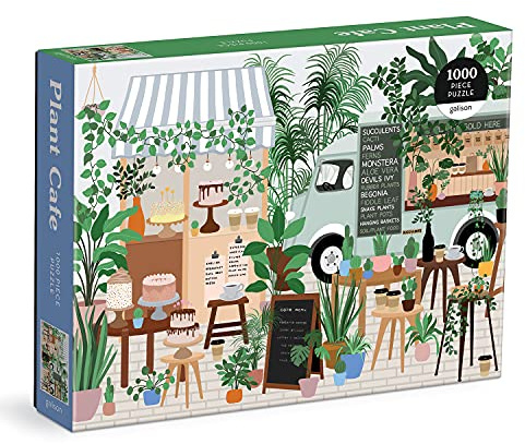 Galison 9780735371903 Plant Café Jigsaw Puzzle, Multicoloured, 1000 Pieces