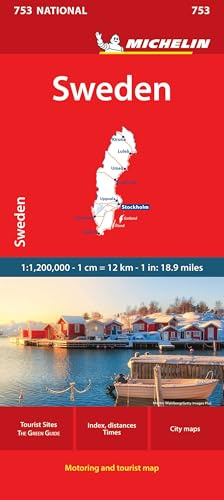 Sweden - Michelin National Map 753: Straßen- und Tourismuskarte 1:1 200 000