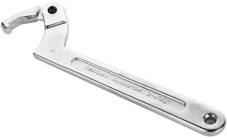 Eowpower Chrome Vanadium C Spanner Tool Adjustable Hook Wrench Square Head 51-121 mm