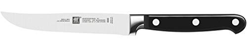 ZWILLING Professional S Steakmesser, Klingenlänge 12 cm, Schmales Klingenblatt, Rostfreier Spezialstahl/Kunststoff-Griff mit Nieten, Schwarz [Made in Germany]