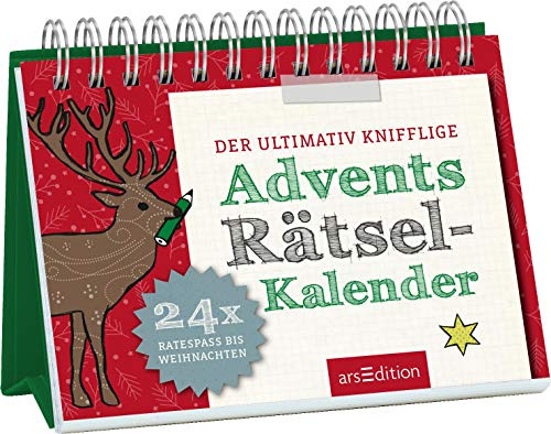 Der ultimativ knifflige Advents-Rätsel-Kalender: 24 x Ratespaß bis Weihnachten | Kniffliger Ratespaß zum Thema Advent und Weihnachten im Aufstellerformat (Adventskalender)