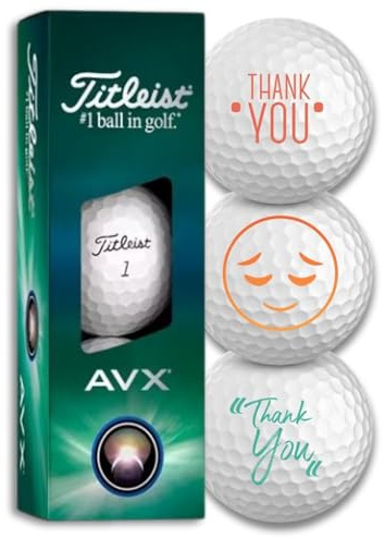 Titleist Golfbälle 3er Pack Danke/Thank You Motiv Golf Geschenke Dankeschön für Golfer Geschenkidee