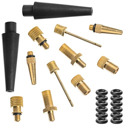 Ventil-Adapter Set, 26 Pack, Adapter für DV, SV, AV Ventile, Ventiladapter für Fahrrad, Spielball, Gymnastik Ball, Luftmatratze, Luftpumpenadapter für Standpumpe, Ballpumpe, Handpumpe, Schlauchventil