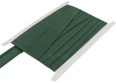 DFL 100% Cotton Bias Binding Tape – 5 Metre Length | Pre-Folded Fabric Tape for Sewing, Bunting, Aprons & Craft Project (Bottle Green,1 Inch/25mm Wide)