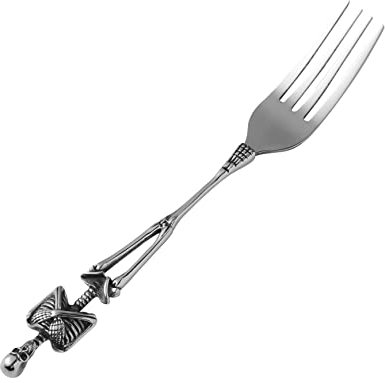 Cabilock Tenedor Accesorios De Utensilios De Cocina Para Halloween Cubiertos De Calavera De Halloween Tazón Para Mezclar Con Tapa Cazuela Esmaltada Plato Con Tapa Cubiertos De