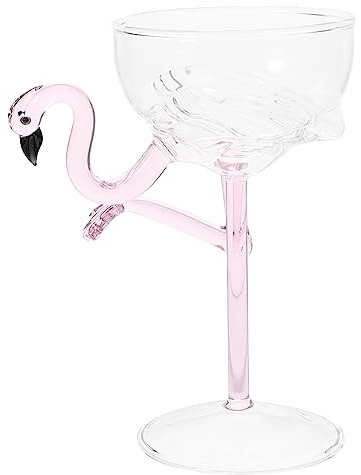 KONTONTY Vin Décoratif Flamant Rose Gobelet Unique pour Bar Mariage et Noël Idéal pour Cocktails et Apéritifs Gobelet à Vin Élégant et Original