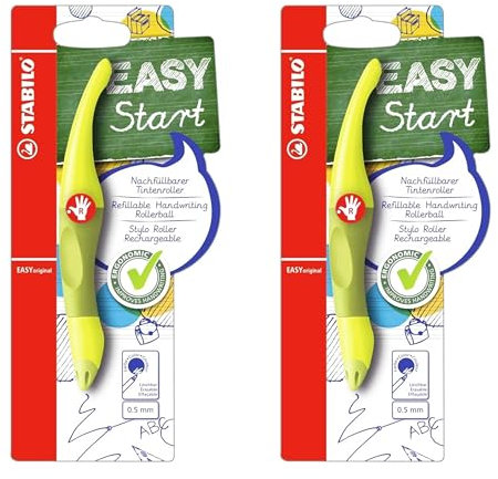 STABILO Ergonomischer Tintenroller EASYoriginal - Rechtshänder - 2 Stück - limette/grün